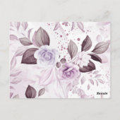 Carte Postale Roses aquarelle 2 (Dos)