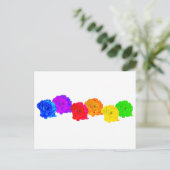 Carte Postale Roses Arc-en-Ciel (Debout devant)