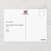 Carte Postale Roses avec Dahlias (Dos)
