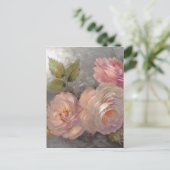 Carte Postale Roses avec gris (Debout devant)