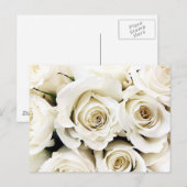 Carte postale Roses blanches (Devant / Derrière)
