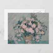 Carte Postale roses blanches-1890-vincent van gogh (Devant / Derrière)