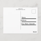 Carte Postale Roses blanches dans un vase bleu (Dos)