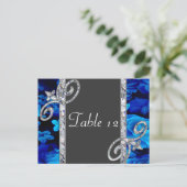 Carte Postale Roses Bleus brillants et Mariage de perles de diam (Debout devant)