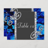 Carte Postale Roses Bleus brillants et Mariage de perles de diam (Devant / Derrière)