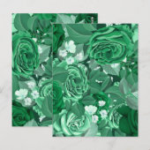 Carte Postale Roses d'aquarelle 36 (Devant / Derrière)