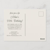 Carte Postale Roses de Crème 80e Anniversaire (Dos)