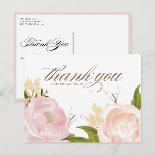Carte Postale Roses de jardin roses pour la remise des diplômes