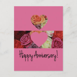 Carte Postale Roses de Joyeux Anniversaire