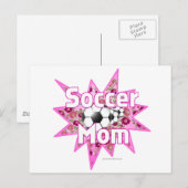 Carte Postale Roses de maman de football (Devant / Derrière)