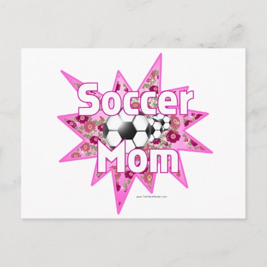 Carte Postale Roses de maman de football (Devant)