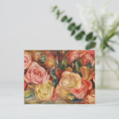 Carte Postale Roses de Renoir Impressionist Painting (Debout devant)