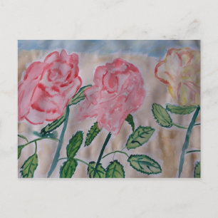 Carte Postale Roses d'été Abstraits