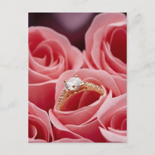 Carte Postale Roses Diamond Ring (Devant)