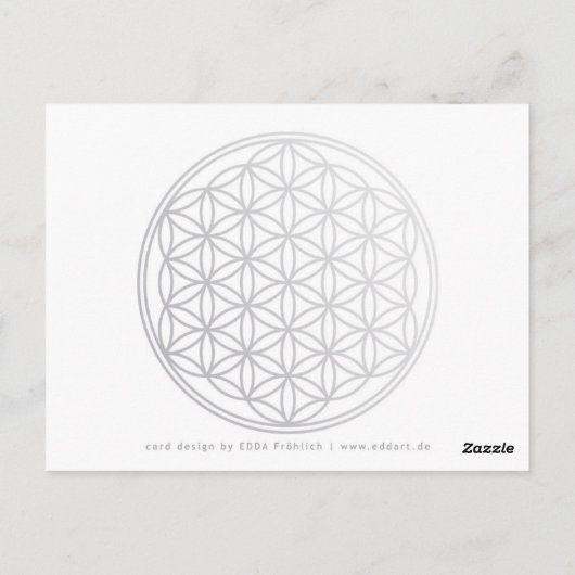 Carte Postale Roses d'or d'argent double infini (Dos)