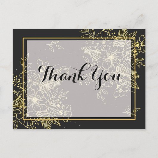 Carte Postale Roses d'Or Merci (Devant)