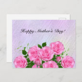 Carte Postale Roses élégants, Coloré, Abstrait (Devant / Derrière)