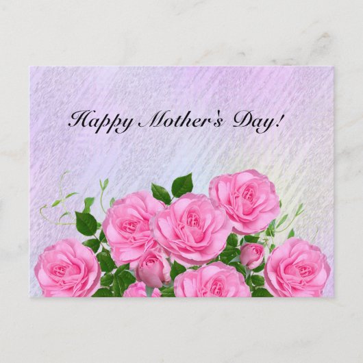 Carte Postale Roses Élégants,Couleurs,Abstrait (Devant)