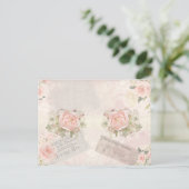 Carte Postale Roses et billets d'inspiration Vintage (Debout devant)