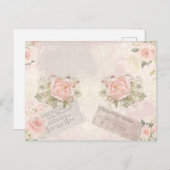 Carte Postale Roses et billets d'inspiration Vintage (Devant / Derrière)