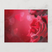 Carte Postale roses et coeurs (Devant)