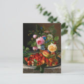 Carte Postale Roses et fraises de Still Life par Otto Ottesen (Debout devant)