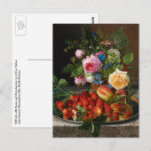Carte Postale Roses et fraises de Still Life par Otto Ottesen (Devant / Derrière)