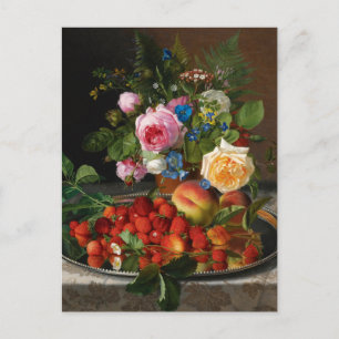 Carte Postale Roses et fraises de Still Life par Otto Ottesen