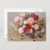 Carte Postale Roses et marguerites (Devant / Derrière)