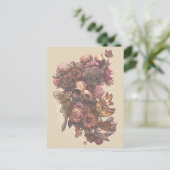 Carte Postale Roses et papillons (Debout devant)