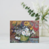 Carte Postale Roses et tournesols par Van Gogh (Debout devant)