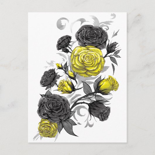 Carte Postale Roses existentiels (Devant)
