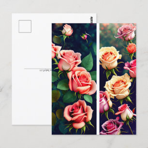 Carte Postale Roses, fleurs, Croisement