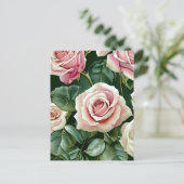 Carte Postale Roses, fleurs, Croisement (Debout devant)