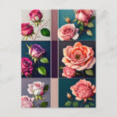 Carte Postale Roses, fleurs, Croisement (Devant)
