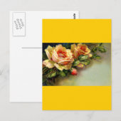 Carte Postale Roses jaunes (Devant / Derrière)