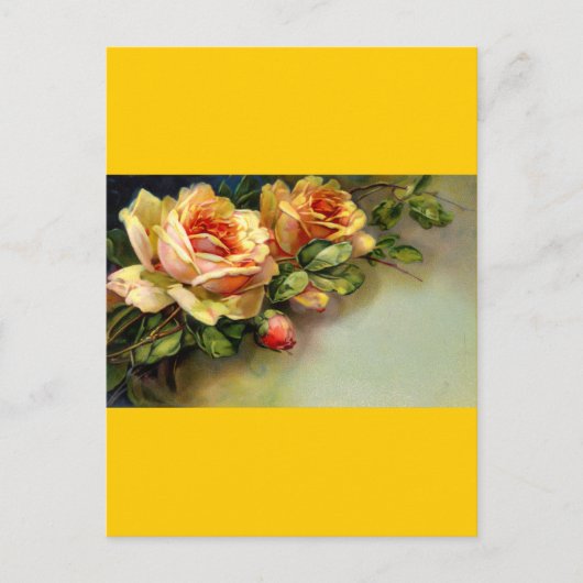 Carte Postale Roses jaunes (Devant)