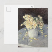 Carte Postale Roses jaunes dans un vase de Caillebott Impression (Devant / Derrière)