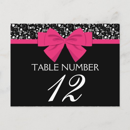 Carte Postale Roses noires et blanches Bow rose (Devant)