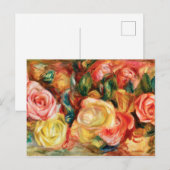 Carte Postale Roses par Pierre Auguste Renoir (Devant / Derrière)
