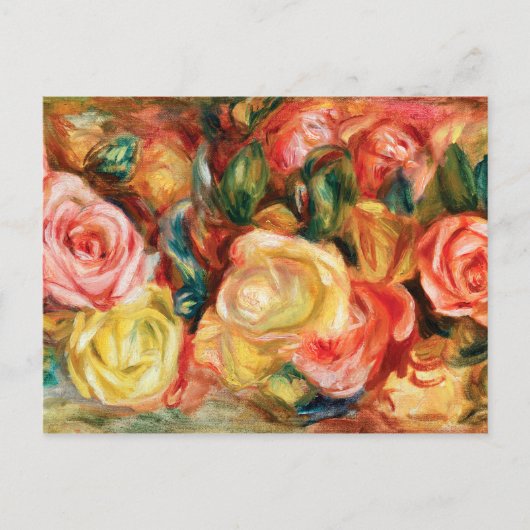 Carte Postale Roses par Pierre Auguste Renoir (Devant)