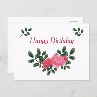 Carte Postale Roses pour Anniversaire