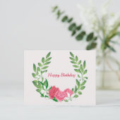 Carte Postale Roses pour Anniversaire (Debout devant)