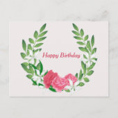 Carte Postale Roses pour Anniversaire (Devant)