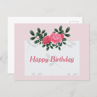 Carte Postale Roses pour Anniversaire