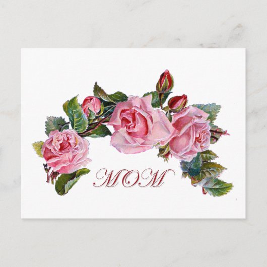 Carte Postale Roses pour maman (Devant)