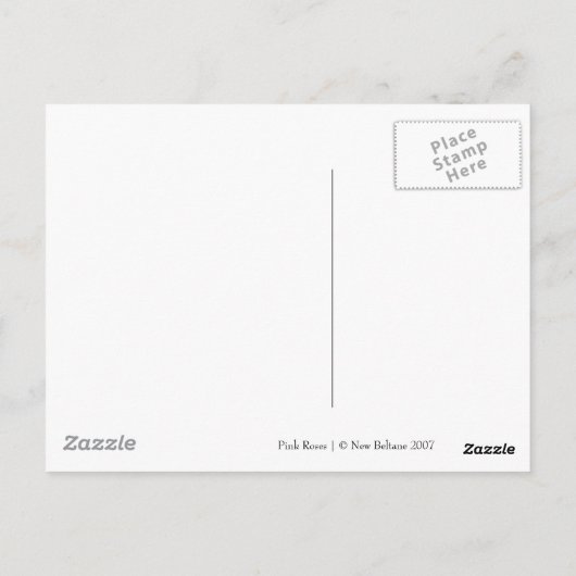 Carte Postale Roses rose | (Dos)