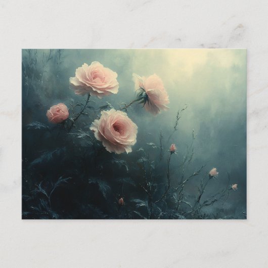 Carte Postale Roses roses dans l'humour (Devant)