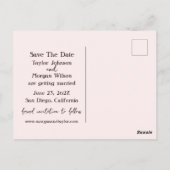 Carte Postale Roses roses et libellules photo Enregistrer la dat (Dos)