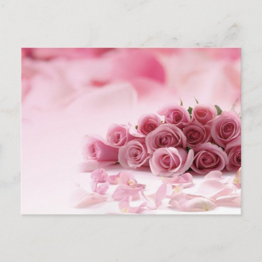 Carte Postale Roses roses - Florales (Devant)